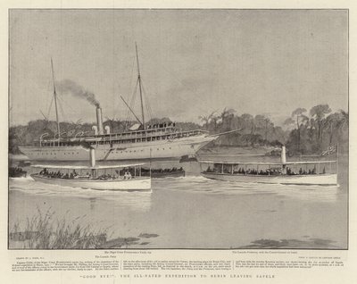 Good Bye!, the Ill-fated Expedition to Benin leaving Sapele by Joseph Nash